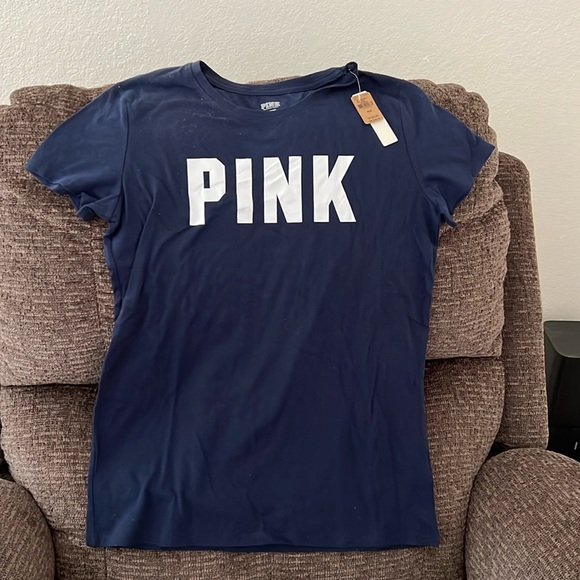 PINK shirt, size M, navy, new with tags. - Picture 1 of 2